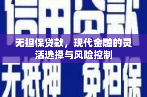 汾西无担保贷款，现代金融的灵活选择与风险控制