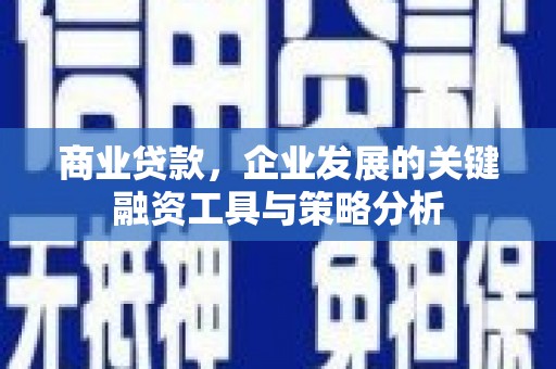 汾西商业贷款，企业发展的关键融资工具与策略分析